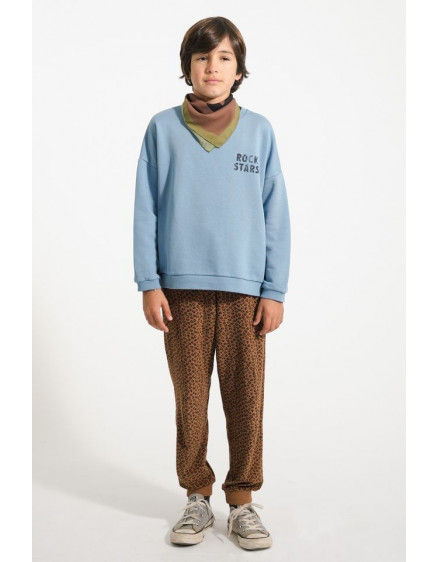 Jogging pants Brown animal print 2