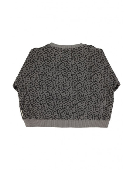 Terry sweatshirt Grey w/ animal print 2
