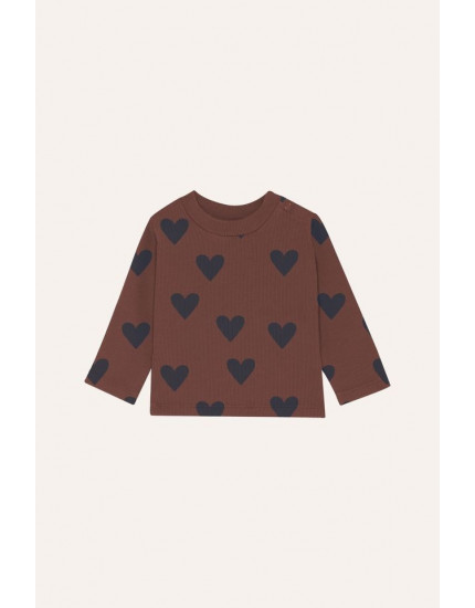 Hearts Brown Baby Tshirt