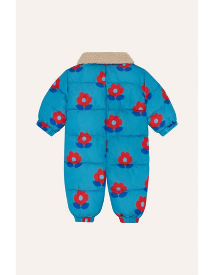 Big Flowers Baby Puffer Overall  2
