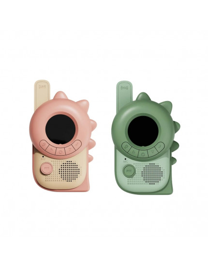 Zoo Walkie Talkie - Dino Pink - Dino Green One Size