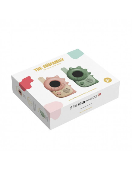 Zoo Walkie Talkie - Dino Pink - Dino Green 3
