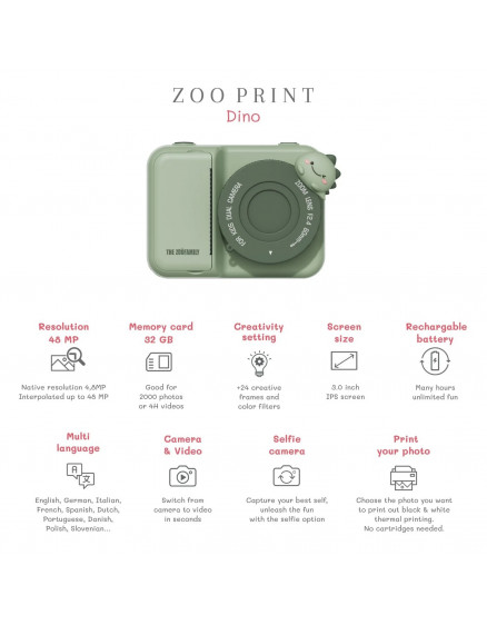 Zoo Print - Dino Green  3