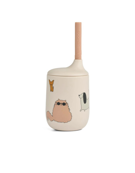 Ellis Printed Sippy Cup 230ml Cats and Dogs – One Size