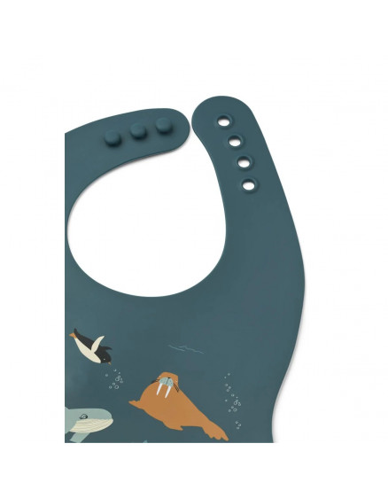 Ember Printed Bib 2-pack Arctic Sea 2