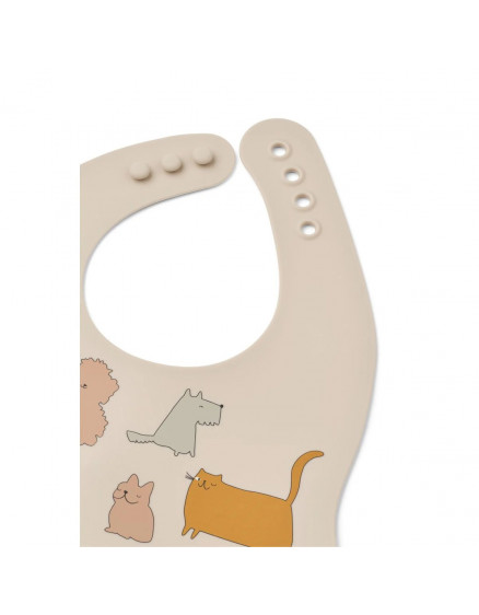 Ember Printed Bib 2-pack Cats and Dogs 2