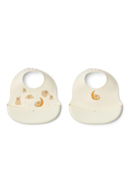2 х Набір слюнявчиків Ember Elephant Creme Один розмір