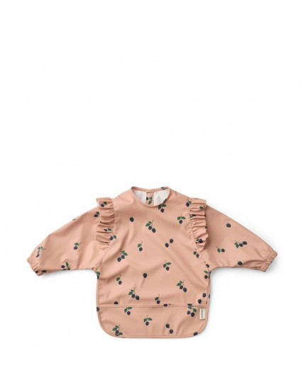 Merle Ruffle Cape Bib Berry