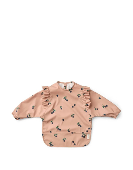Merle Ruffle Cape Bib Berry – One Size