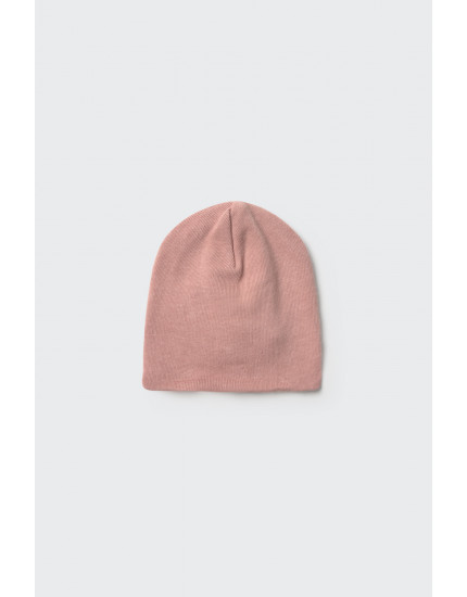Soft brushed knit newborn beanie Silver Pink Cap One Size