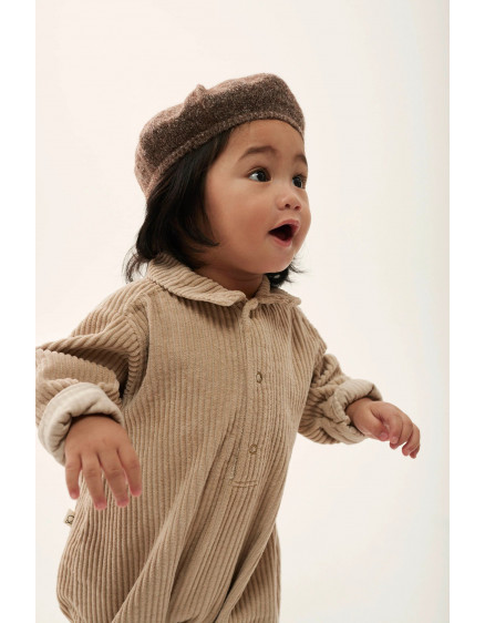 Wide corduroy baby jumpsuit Stone Trento 5