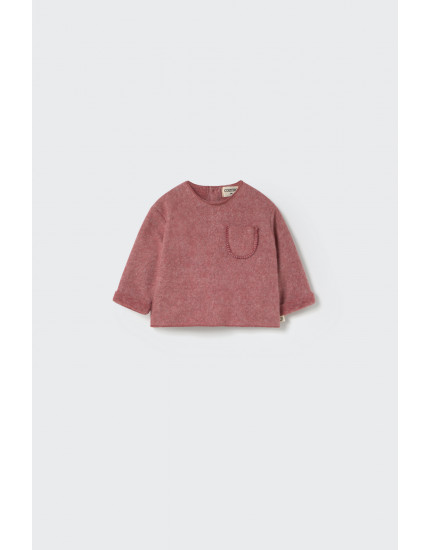 Soft mélange bamboo baby sweater Rose Tea Lagos 24M