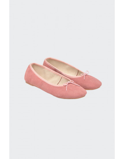 Artisanal metallic taupe baby flats Pink Barre 23