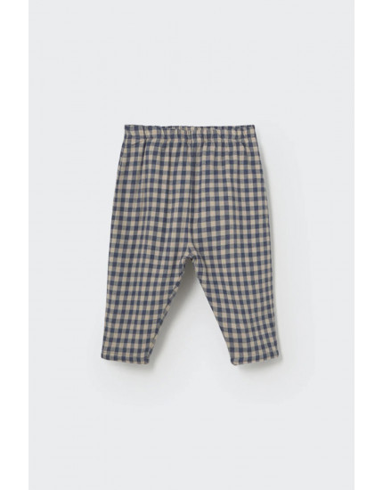 Gingham flannel baby pants Stone Rafa 24M