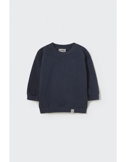 Soft brushed fleece sweatshirt Navy Kelly 6Y