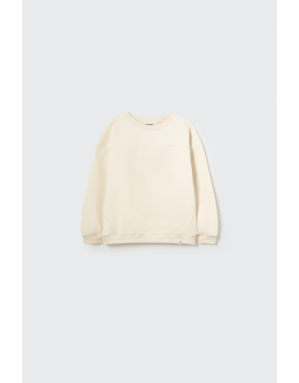 Soft brushed fleece sweatshirt White Kelly 5Y