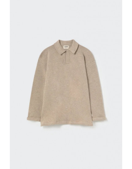 Soft brushed knit sweater Stone Timor 10Y