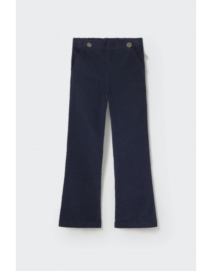 Fine comfort corduroy flared pants Navy Niza 12Y