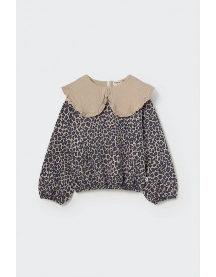 Animal print fleece sweatshirt Stone Genoa 12Y