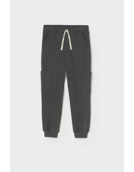 Soft brushed fleece cargo pants Grey Taiwan 3Y