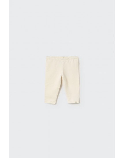 Soft brushed fleece baby leggings White Soft 3M