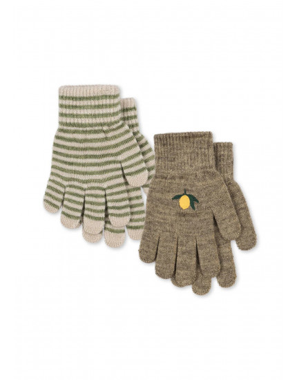 2 Pack Filla Gloves Lemon Stripe 2-4Y