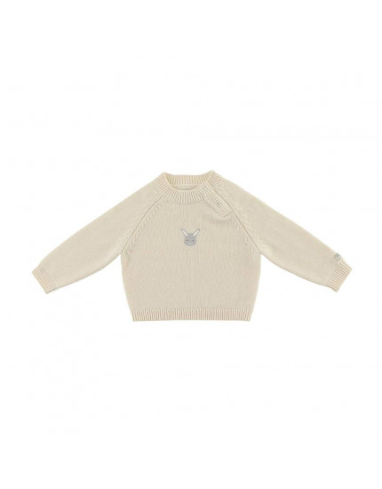 Sibbe Merino Wool Sweater Bunny Oﬀ White