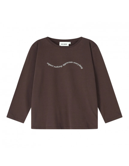 Longsleeve T-Shirt Expect Nothing Chocolat 128-134