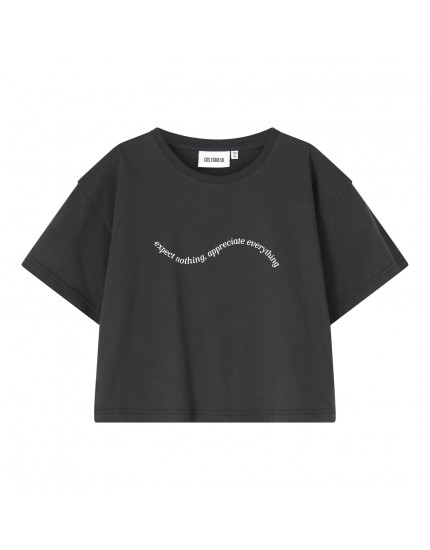 Crop T-shirt Expect Nothing Caviar 140-146
