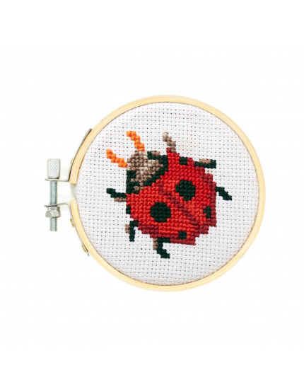 Ladybug Mini Cross Stitch Embroidery Kit One Size