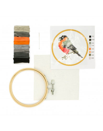 Bird Mini Cross Stitch Embroidery Kit One Size