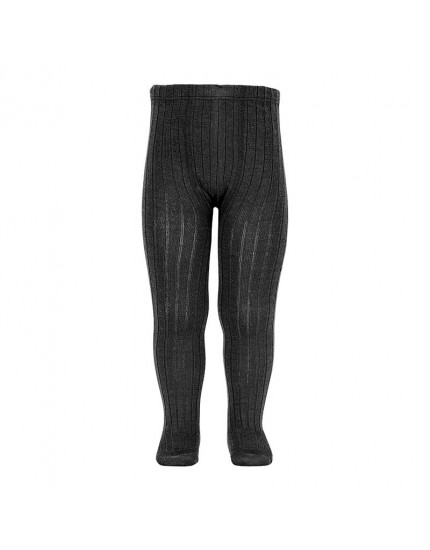 Колготи з меріносової вовни rib Black 900 Розмір 2 12/24 83-97 см
