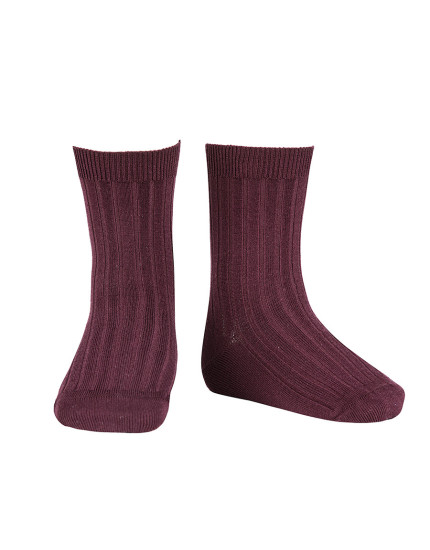 Basic rib short socks Syrah 596 10