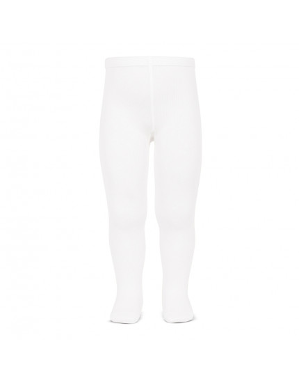 Plain stitch basic tights White 200