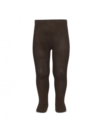 Plain stitch basic tights Brown 390