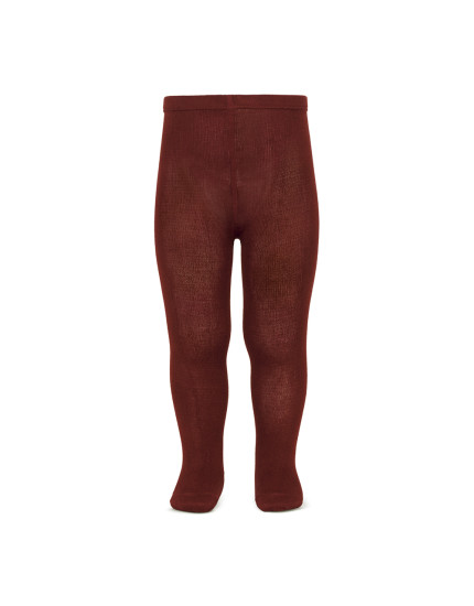 Plain stitch basic tights Burgundy 572 10