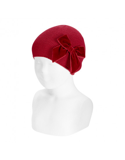 Шапка Garter з бантом Red Velvet 578 12-24М