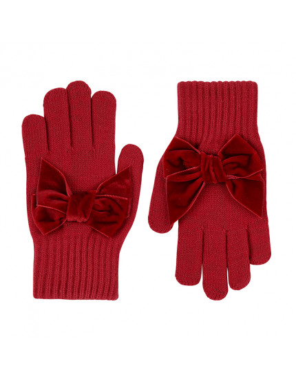 Рукавички з бантом Red Velvet 578 9 см