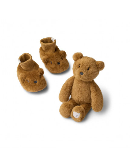 Basim Bear Baby Plush Gift Set Golden Caramel