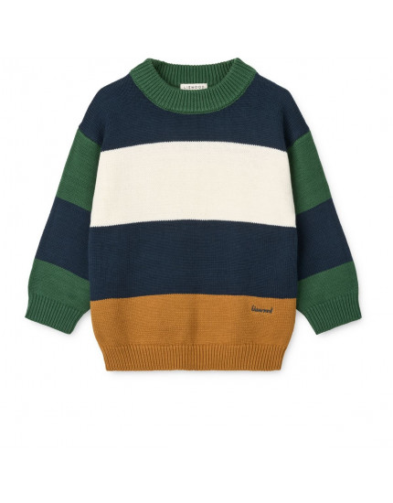 Orlane Stripe Knit Jumper Classic Navy