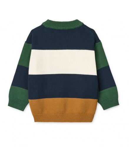 Orlane Stripe Knit Jumper Classic Navy 4
