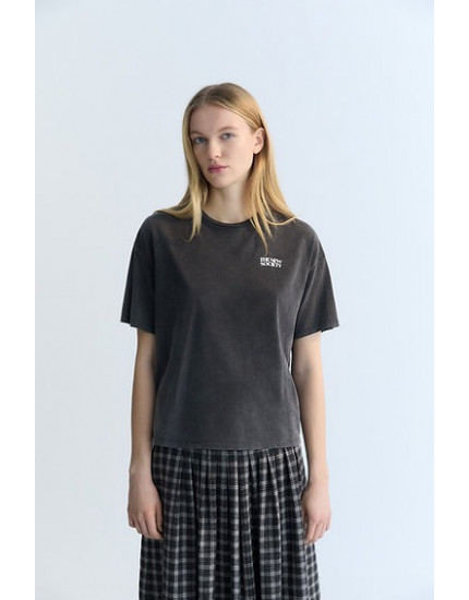 Mariana Woman T-Shirt Washed Grey L