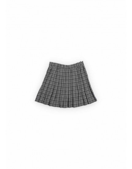 Martina Skirt Galactic Grey Check 16Y