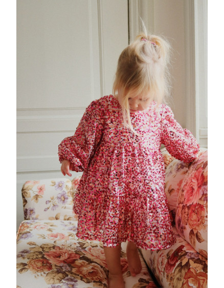 Lila Sequins Bow Dress Sparkling Sangria 4