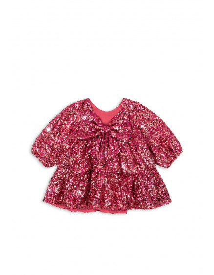 Lila Sequins Bow Dress Sparkling Sangria 3