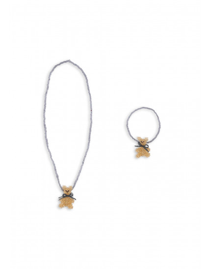 Teddy Necklace And Bracelet Captains Blue