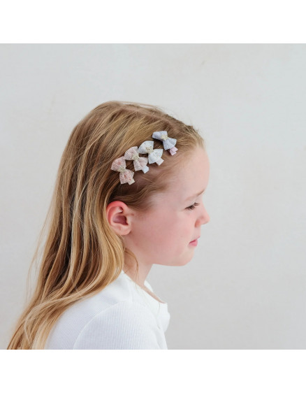 Tutu Bow Mini Clips Pink 4