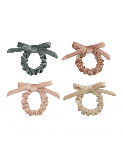 Sparkle Velvet Bow Ponies Pink