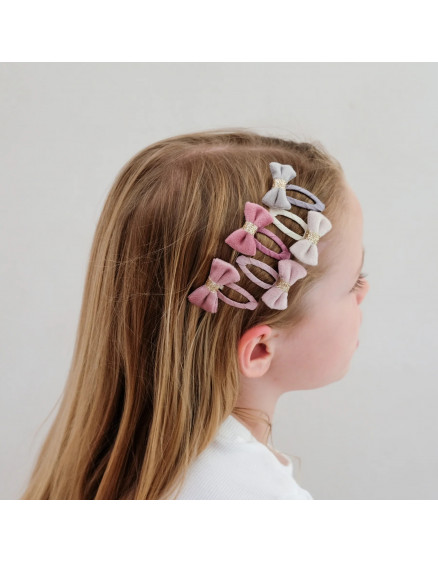 5 x Заколки Tinkerbell Velvet Bow Pink 4