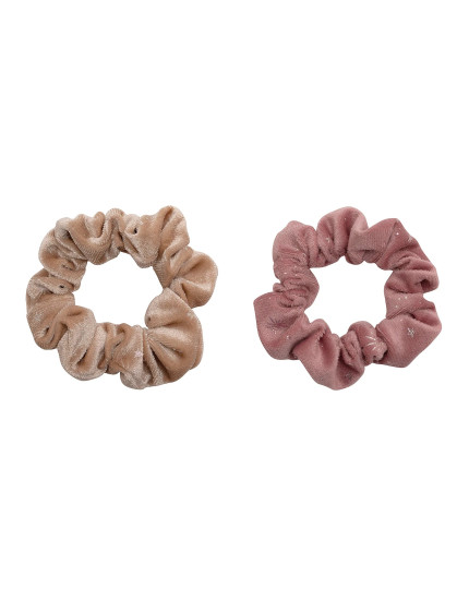 Velvet Scrunchie Pack Pink One Size